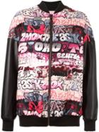 Giamba Graffiti Bomber Jacket, Women's, Size: 40, Polyester/polypropylene/polyurethane/cupro