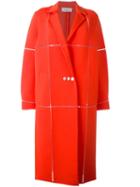 Courrèges Oversized Long Coat, Women's, Size: 40, Yellow/orange, Merino/polyamide/spandex/elastane
