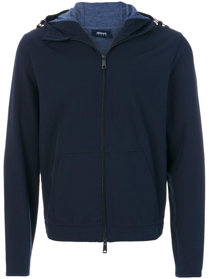 Armani Jeans Zipped Hoodie - Blue