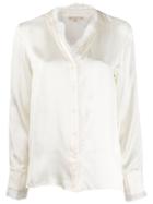 Gold Hawk Lace-trimmed Satin Shirt - Neutrals