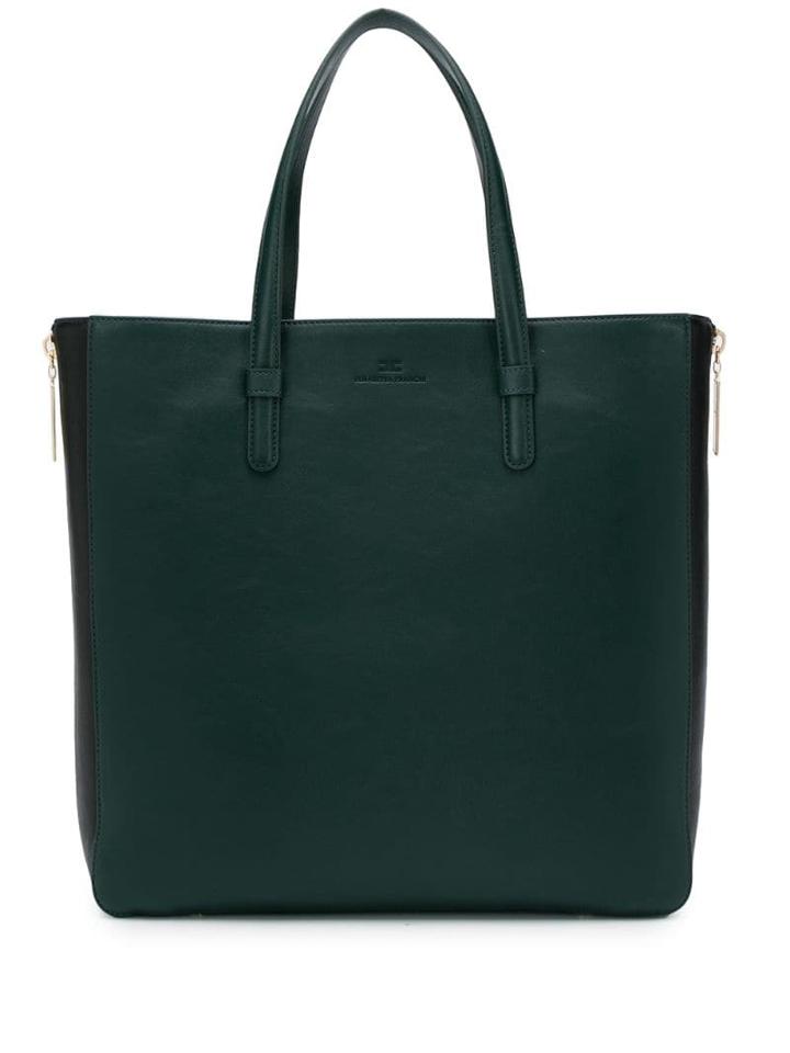 Elisabetta Franchi Logo Embossed Tote - Green