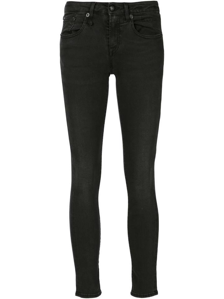 R13 Kate Skinny Jeans, Women's, Size: 26, Black, Cotton/polyester/spandex/elastane