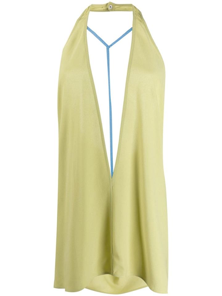 Rick Owens Double V Halterneck Top - Green