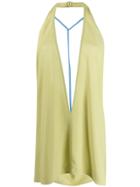 Rick Owens Double V Halterneck Top - Green