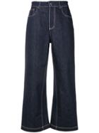 Fendi Flared Cropped Jeans - Blue
