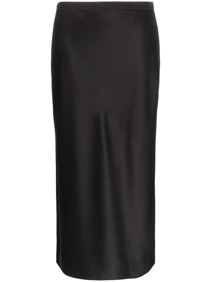 Joseph Draped Silk Skirt - Black