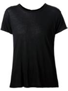 R13 Crew Neck T-shirt, Women's, Size: Small, Black, Cotton/micromodal