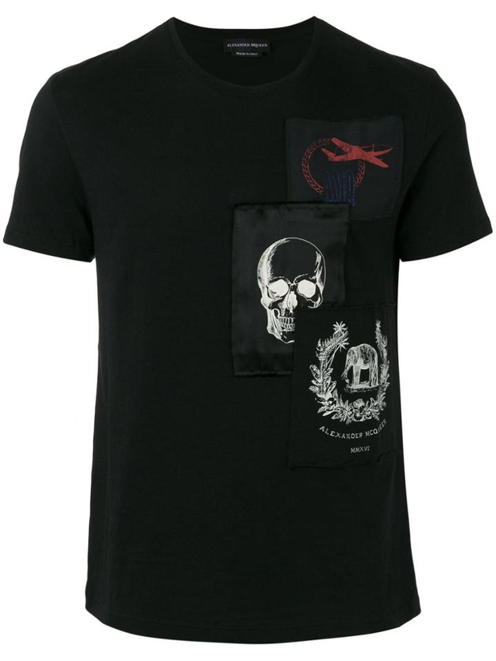 Alexander Mcqueen Patch Appliqué T-shirt - Black
