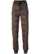 M Missoni Drawstring Printed Track Pants, Women's, Size: 44, Virgin Wool/viscose