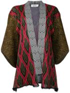 Circus Hotel - Patterned Cardigan - Women - Polyester/viscose - 40, Black, Polyester/viscose