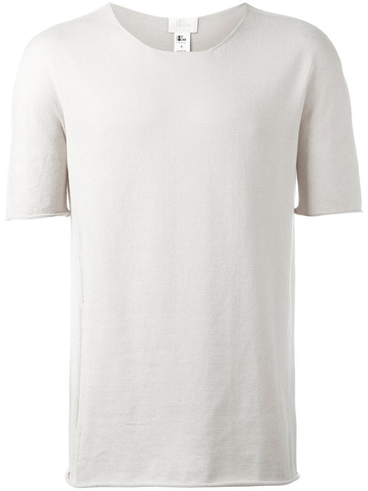 Lost & Found Ria Dunn - Shreds Trim T-shirt - Men - Cotton - M, Nude/neutrals, Cotton