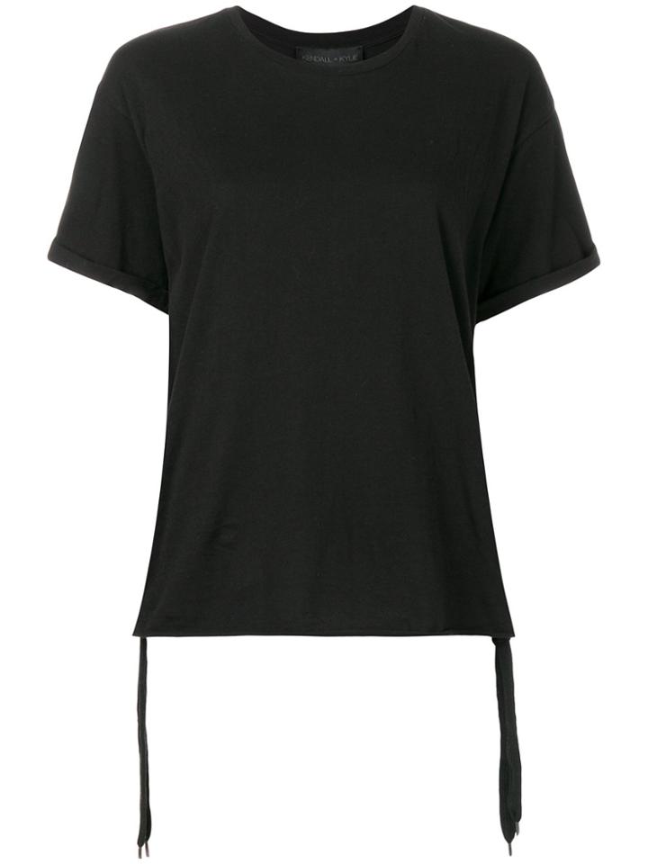 Kendall+kylie Ruchéd Side Tie T-shirt - Black