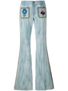 Gucci Studded Flared Jeans - Blue