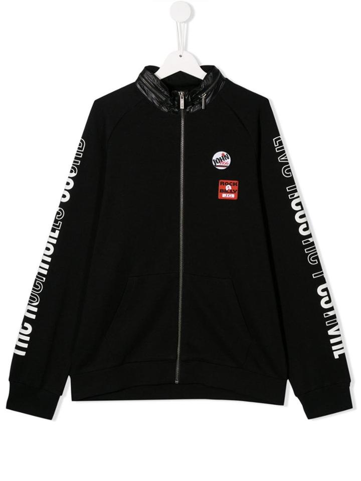 John Galliano Kids Zipped Up Sweatshirt - Black
