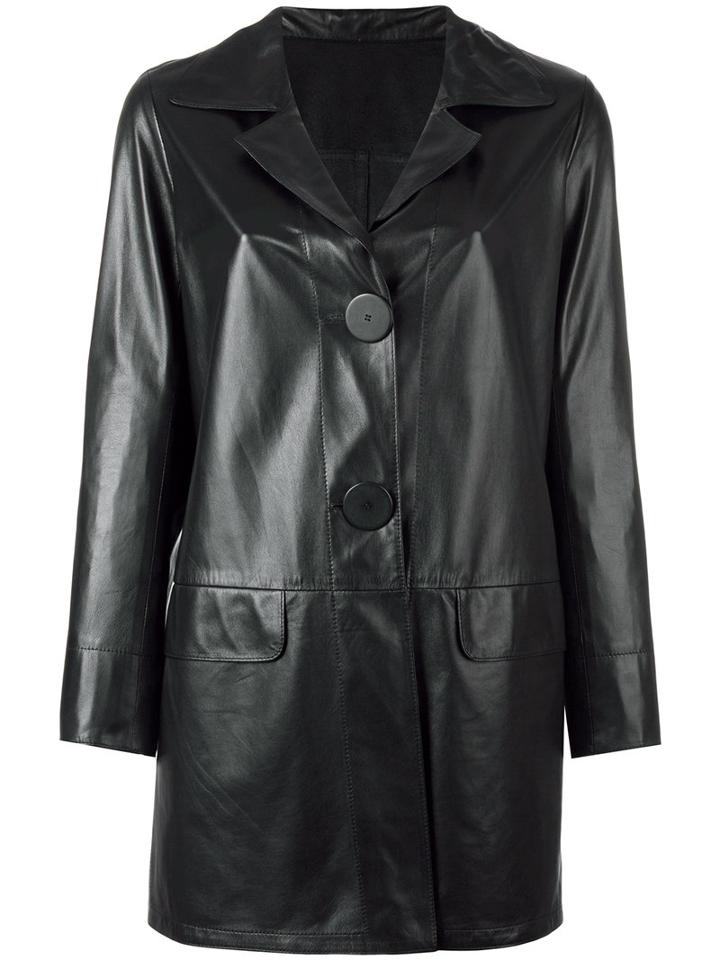 Sylvie Schimmel - Dimitri Coat - Women - Lamb Skin - 42, Women's, Black, Lamb Skin