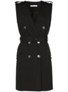 Givenchy Belted Double-breasted Dress - Black