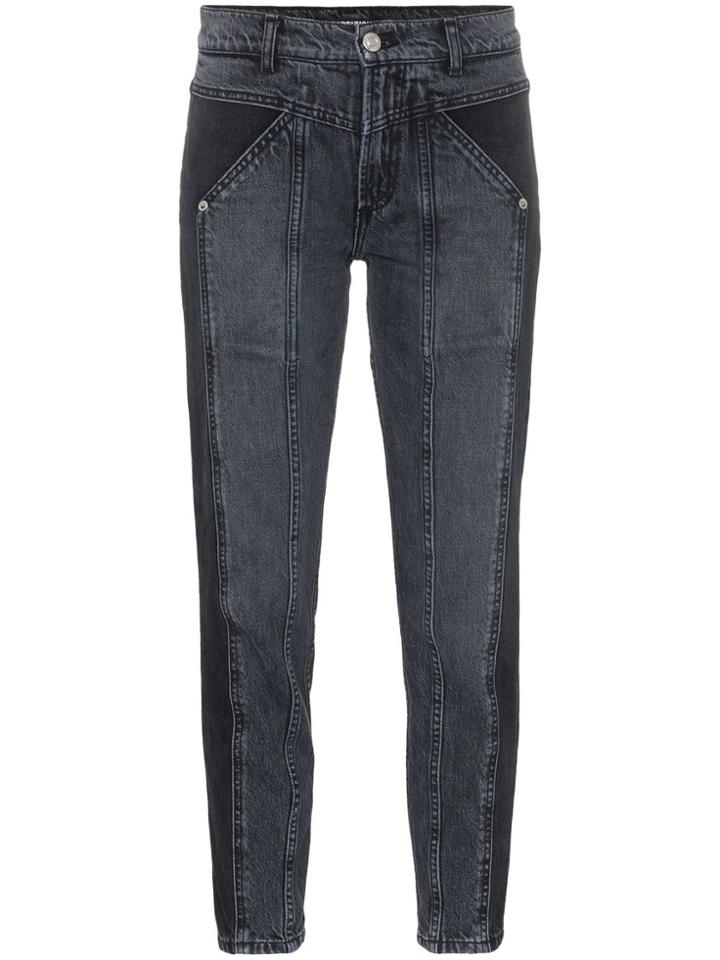 Adaptation Rider Two Tone Skinny Jeans - Black