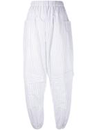 Chalayan Striped Balloon Trousers - White