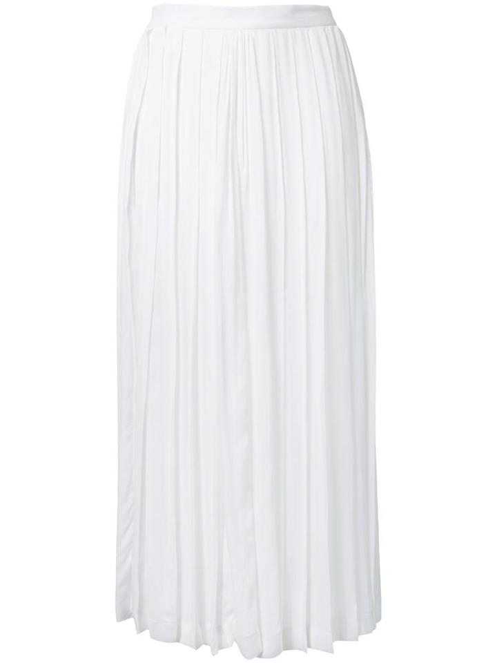 Kitx Pleated Skirt, Women's, Size: 8, White, Silk/viscose