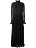 Philosophy Di Lorenzo Serafini Long Spotted Pleated Dress - Black