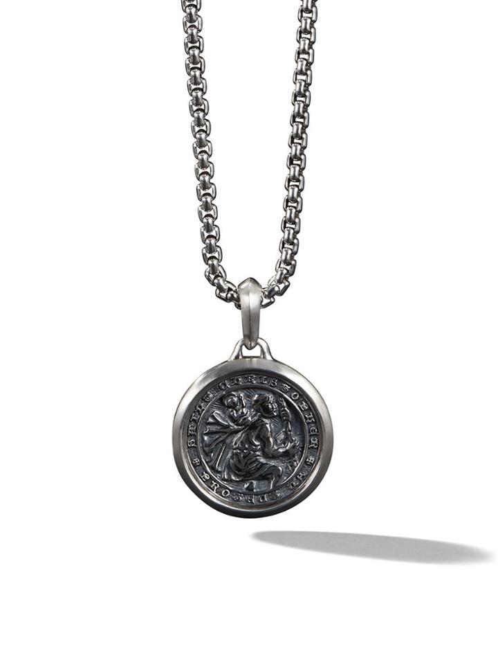 David Yurman St. Christopher Amulet Necklace - Ss