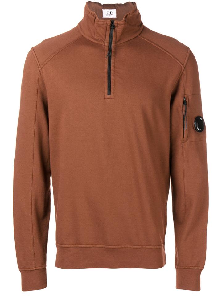 Cp Company Logo Pullover - Brown