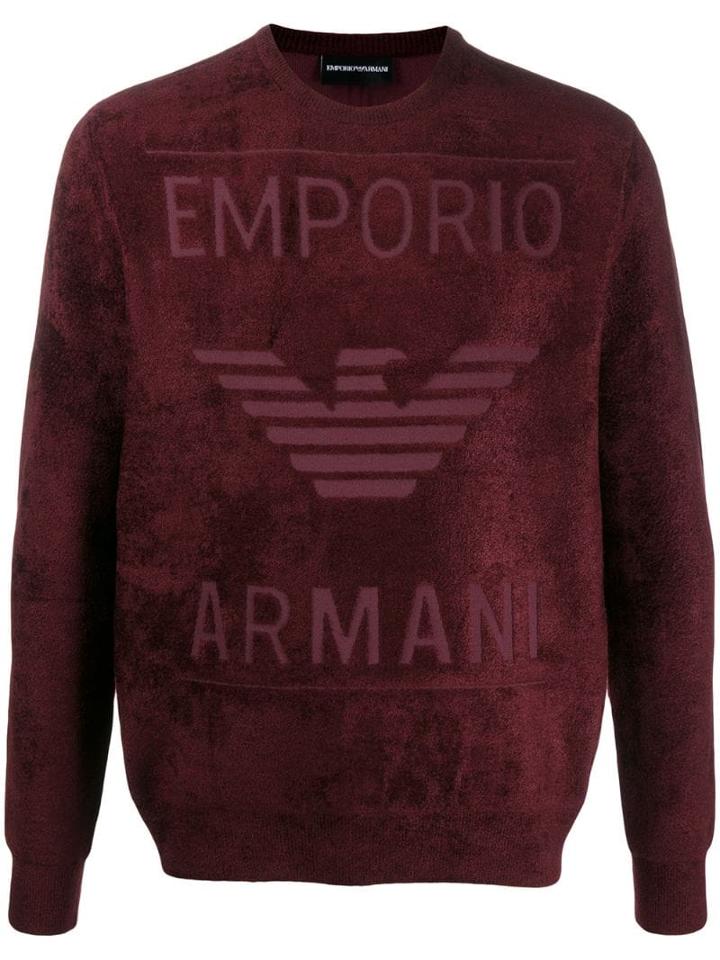 Emporio Armani Eagle Logo Jumper - Red