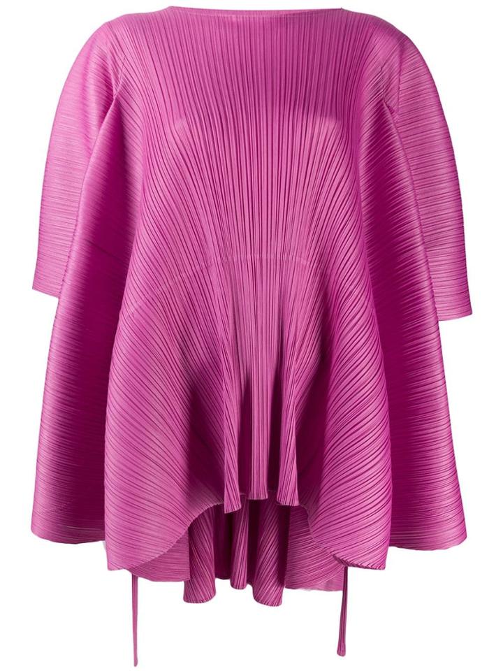 Pleats Please Issey Miyake Deconstructed Pleated Top - Pink