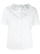 Jimi Roos Flower Appliqué Collar Shirt