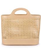 Chanel Vintage Woven Tote, Women's, Nude/neutrals
