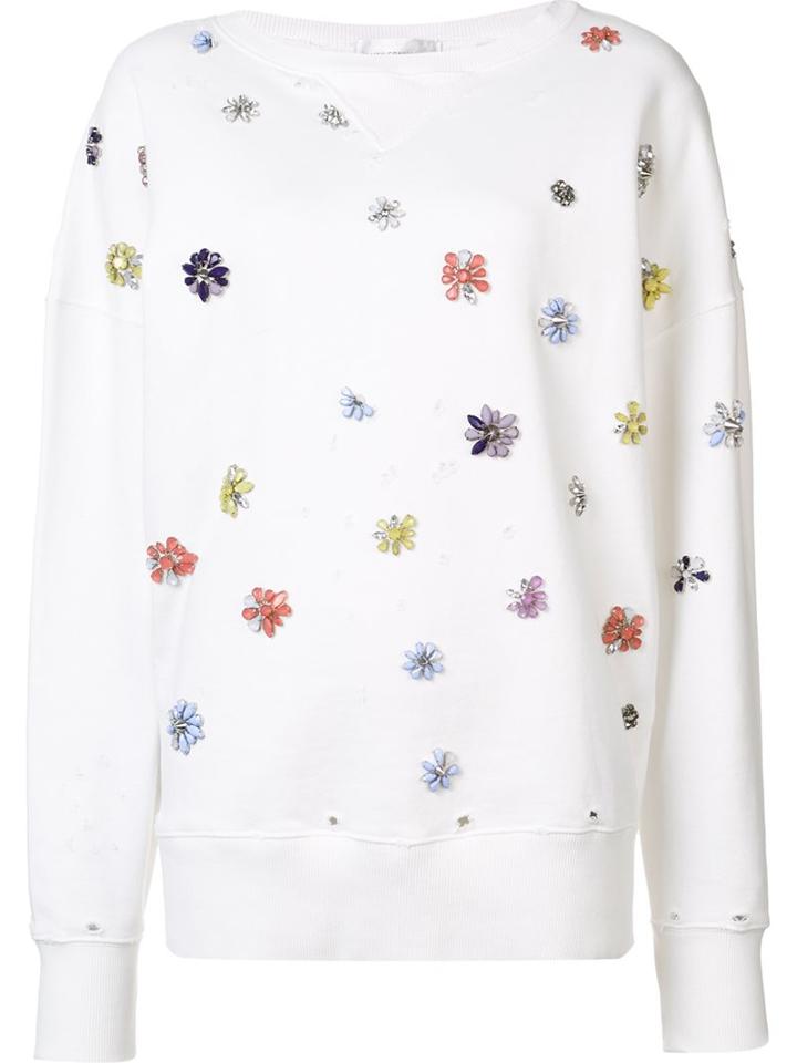 Faith Connexion Embellished Sweatshirt, Women's, Size: Xs, White, Cotton