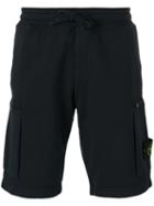 Stone Island Cargo Pocket Shorts, Men's, Size: Medium, Blue, Cotton
