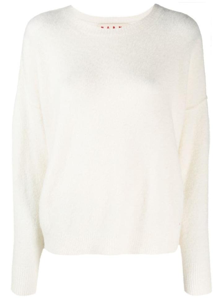 Marni Dropped Shoulder Jumper - 00w02 Naturasl White