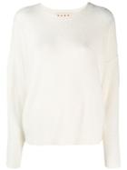 Marni Dropped Shoulder Jumper - 00w02 Naturasl White