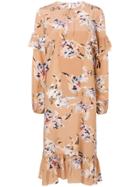 Rochas Midi Flared Dress - Brown