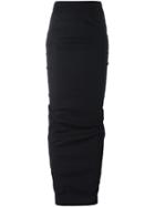 Rick Owens 'pillar' Maxi Skirt, Women's, Size: 42, Black, Cotton/spandex/elastane