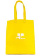 Courrèges Logo Tote Bag - Yellow & Orange