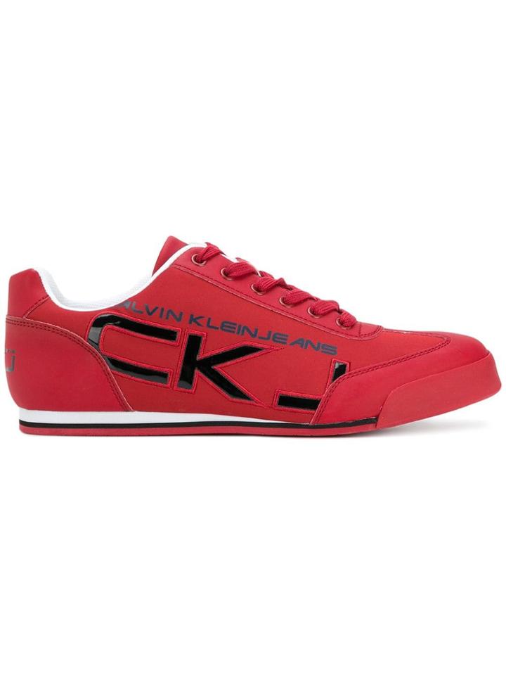 Calvin Klein Jeans Low-top Logo Sneakers - Red