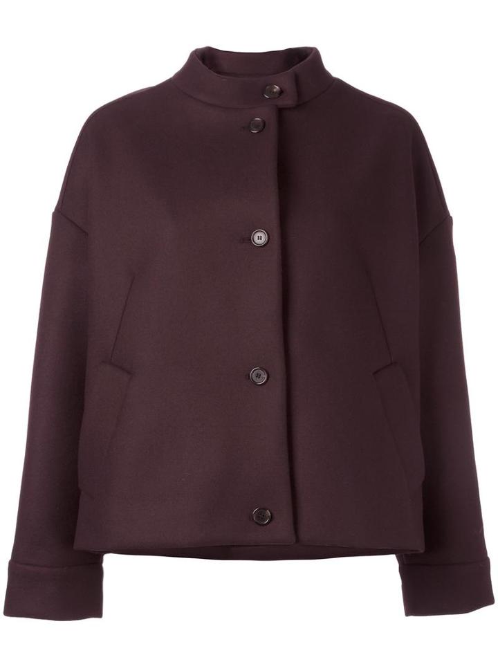 Aalto Cropped Oversized Coat, Women's, Size: 38, Brown, Polyamide/polyester/polyurethane/wool