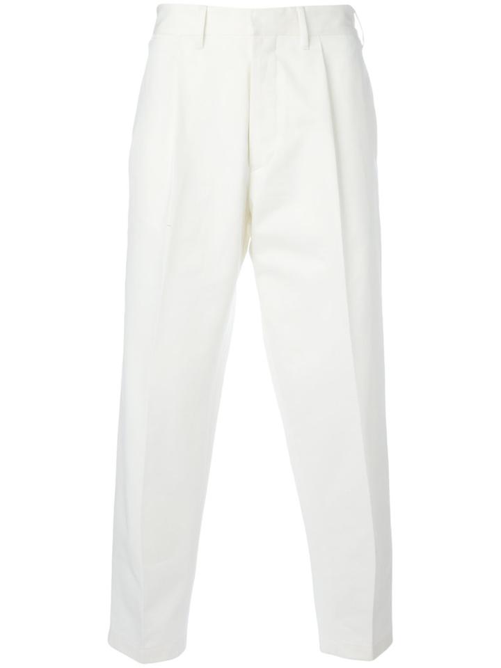 The Gigi Regular Trousers, Men's, Size: 50, White, Cotton