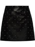 Miu Miu Mini Leather Skirt - Black