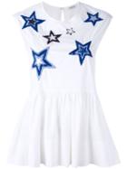 P.a.r.o.s.h. Star Print Blouse, Women's, Size: Xs, White, Cotton/spandex/elastane/pvc
