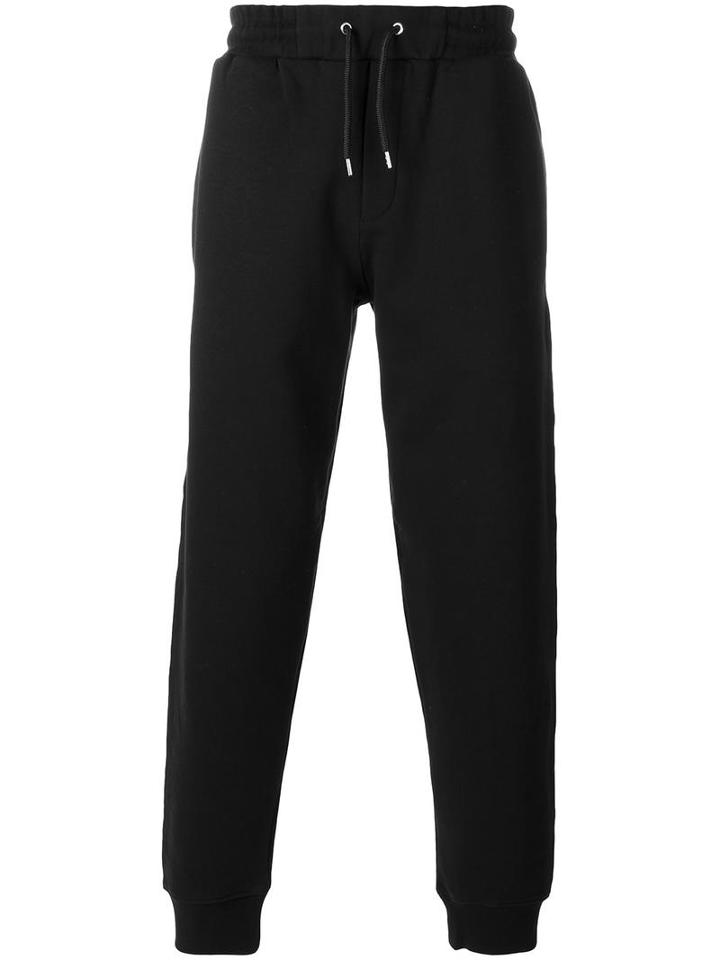 Mcq Alexander Mcqueen Logo Embroidered Track Pants, Men's, Size: Medium, Black, Cotton