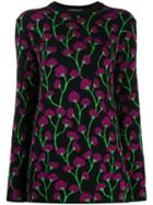 Be Blumarine Floral Knitted Jumper - Black