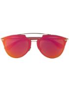 Dior Eyewear - Reflective Lens Sunglasses - Women - Acetate/metal - One Size, Red, Acetate/metal