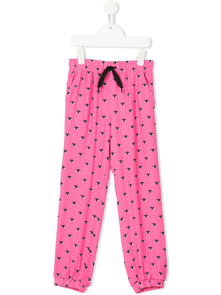 Kenzo Kids - Eyes Track Pants - Kids - Viscose - 6 Yrs, Pink/purple