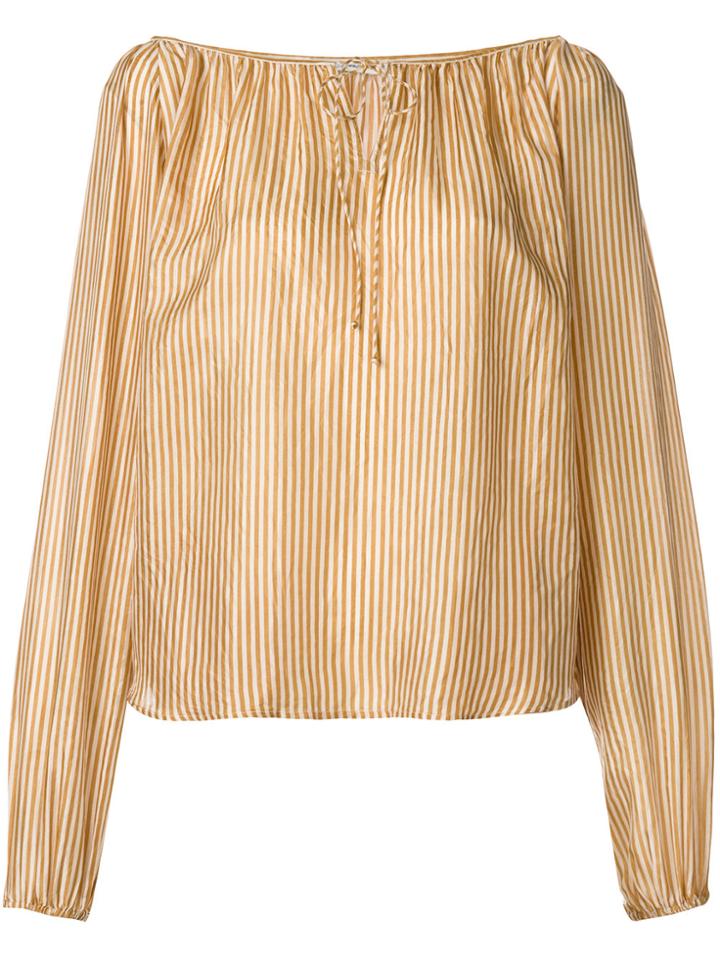 Mes Demoiselles Striped Fitted Blouse - Yellow & Orange