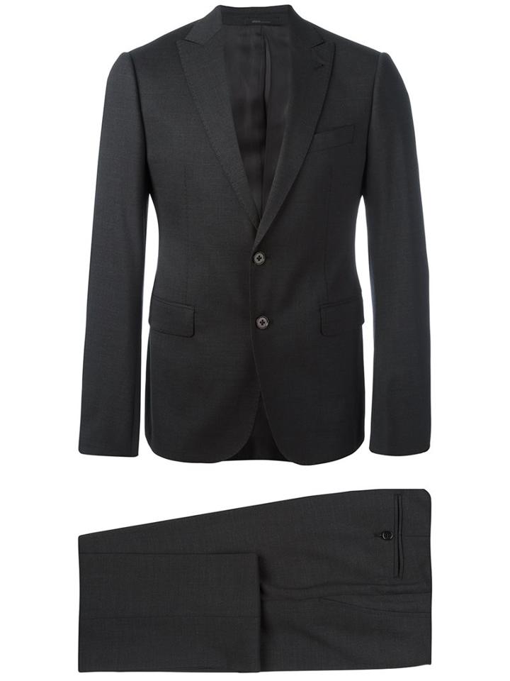 Armani Collezioni Two-piece Suit, Men's, Size: 50, Grey, Spandex/elastane/acetate/viscose/virgin Wool