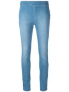 Balmain - Stonewashed Skinny Jeggings - Women - Cotton/spandex/elastane/modal - 40, Women's, Blue, Cotton/spandex/elastane/modal