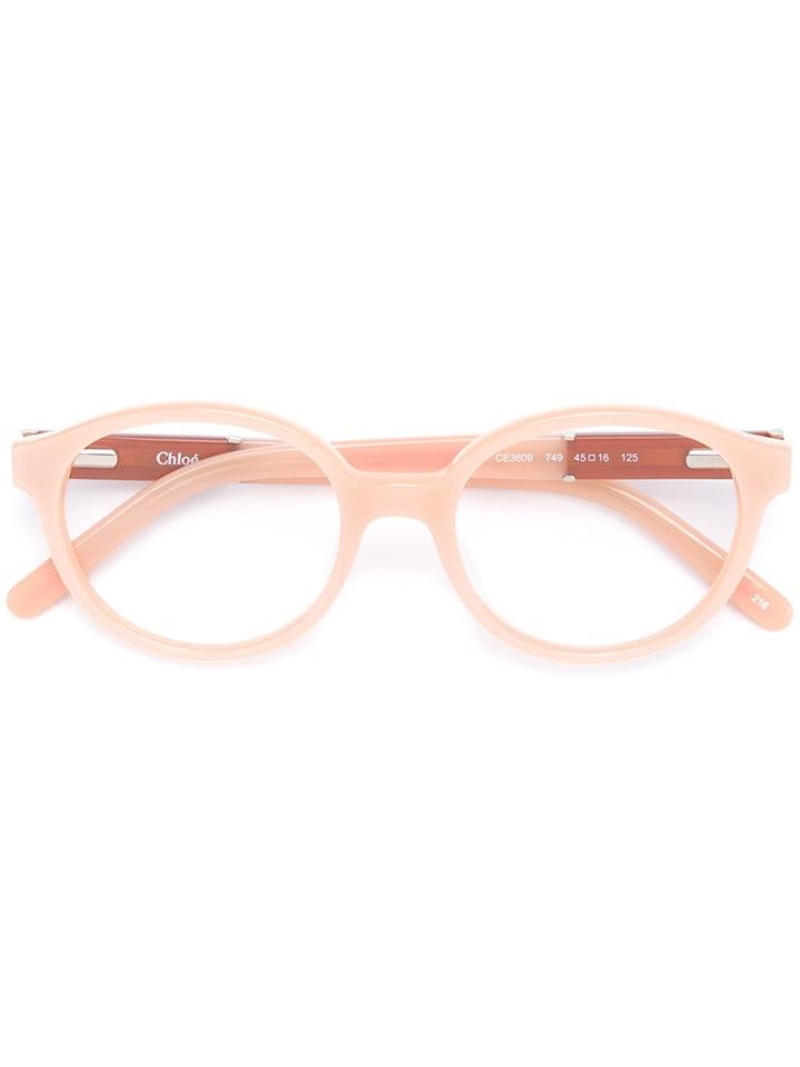 Chloé Kids Round Optical Frames, Nude/neutrals